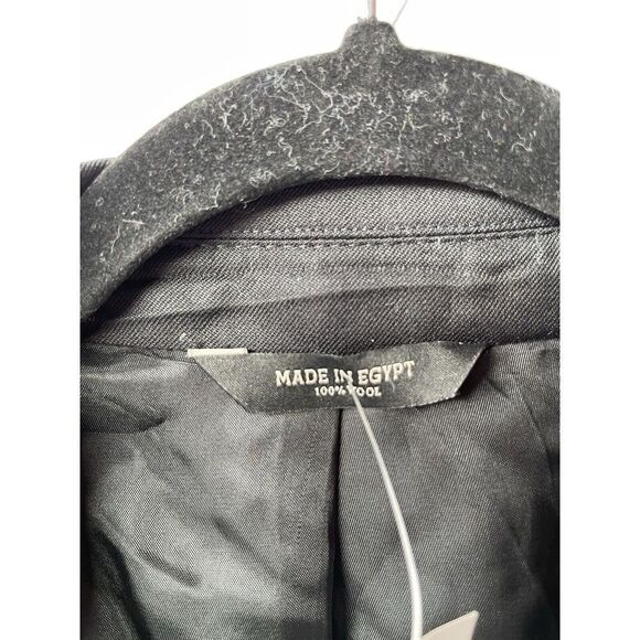 Banana Republic Blazer Men's 46L Black Suit Jacket 100% Wool Tailored Fit 2 Btn - Picture 3 of 11